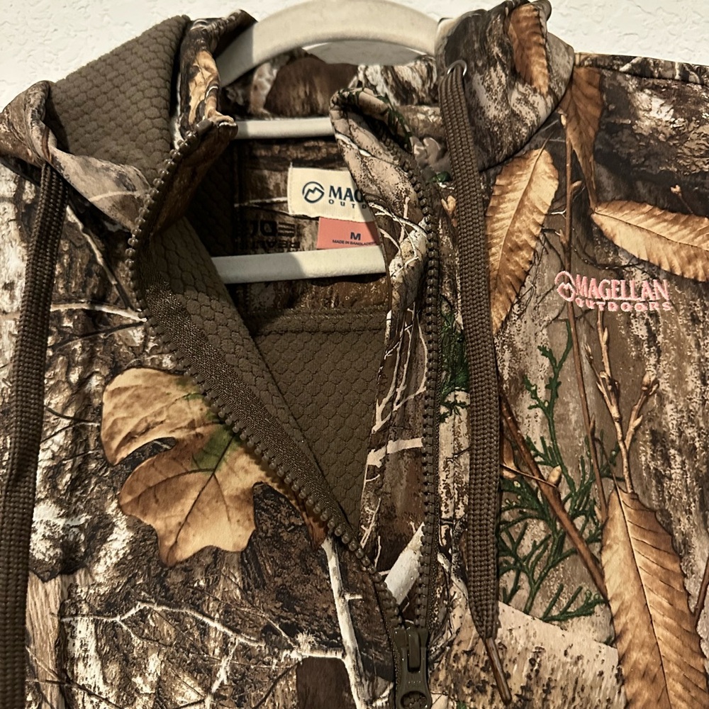 Magellan Outdoors Realtree-Style Camo Hooded Zip Jacket - Brown/Green